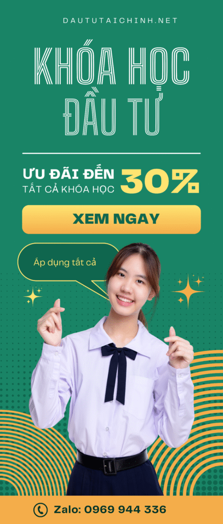 Standee Quảng cáo Khuyến mãi Khóa học Giáo dục Hiện đại Tối giản Xanh vàng